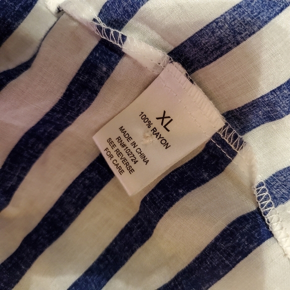 Grand & Greene Striped Roll-tab Tunic Top - Picture 7 of 8